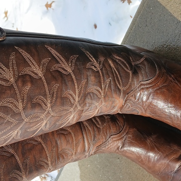 Old Gringo BootsOld Gringo Brown Round Toe Boots sz 9B - Picture 3 of 12